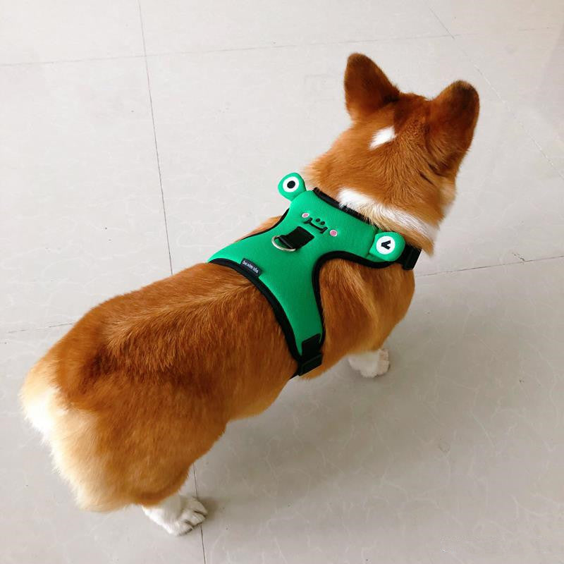KFX-4990781 Small Dog Vest Harness with Traction Rope for Comfortable Walking, Polyester Material, Various Sizes Available