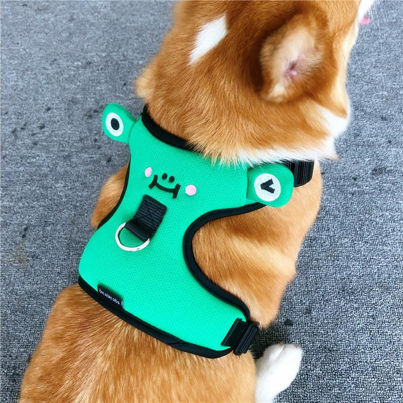 KFX-4990781 Small Dog Vest Harness with Traction Rope for Comfortable Walking, Polyester Material, Various Sizes Available