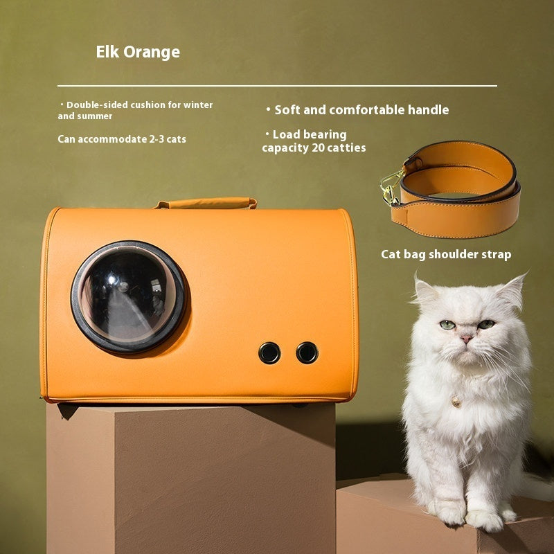 KFX-4991549 Portable Pet Handbag for Dogs and Cats - Elk Orange, Elf Green, and Monet Gray Options