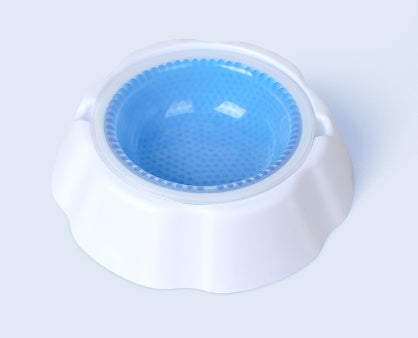 KFX-4991677 Condensed Pearl Ice Dog and Cat Bowl - BPA-Free PP Material in Blue and Green