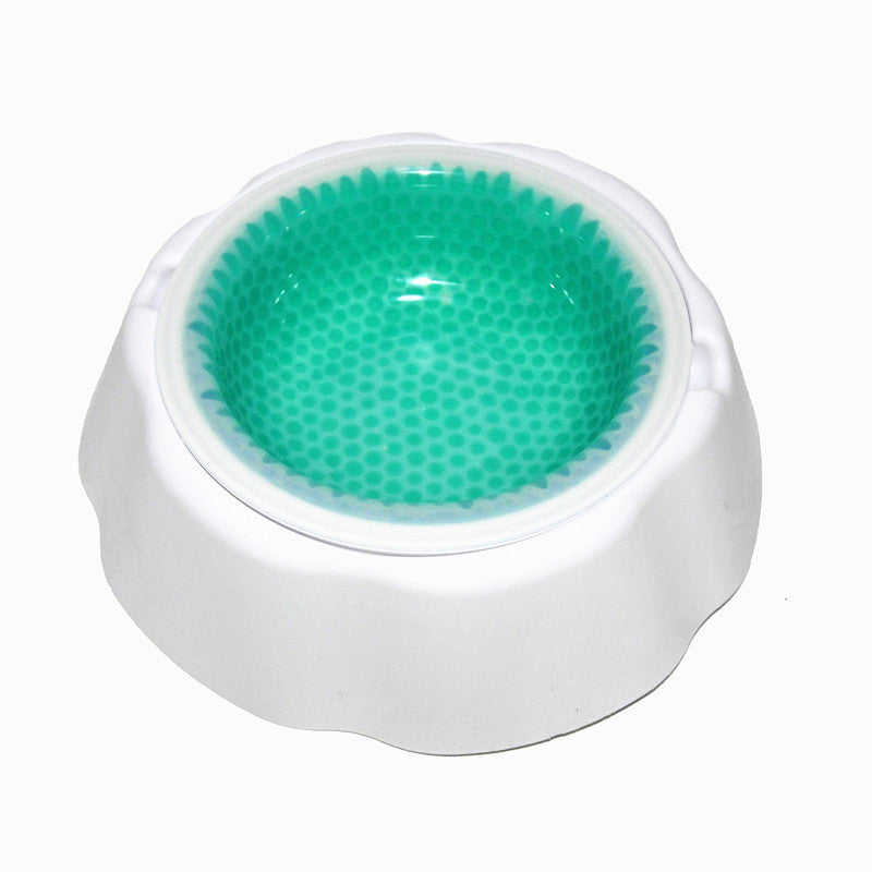 KFX-4991677 Condensed Pearl Ice Dog and Cat Bowl - BPA-Free PP Material in Blue and Green