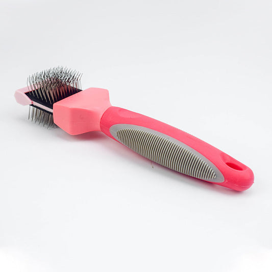 KFX-4993085 Double-Sided Soft Comb for Pets - Self-Cleaning Brush, Available in Various Sizes