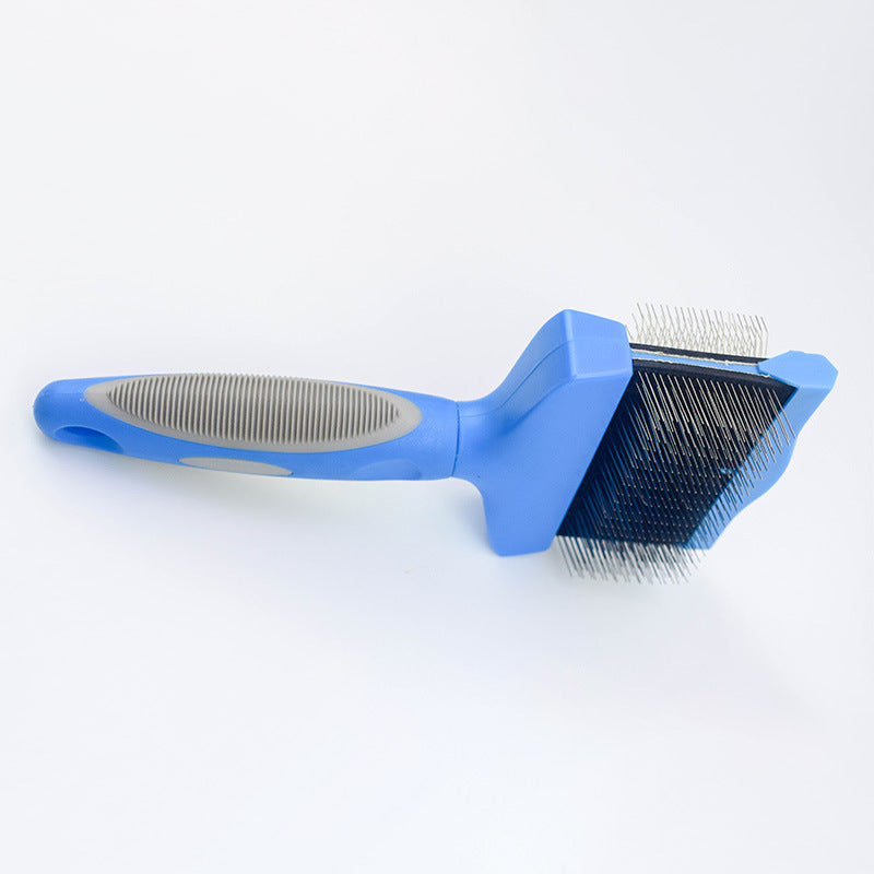 KFX-4993085 Double-Sided Soft Comb for Pets - Self-Cleaning Brush, Available in Various Sizes