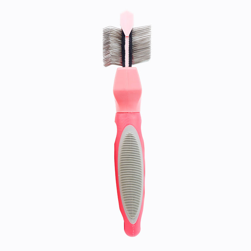 KFX-4993085 Double-Sided Soft Comb for Pets - Self-Cleaning Brush, Available in Various Sizes