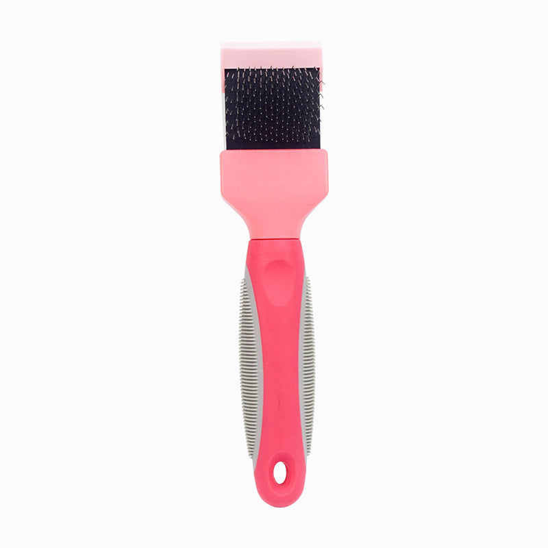 KFX-4993085 Double-Sided Soft Comb for Pets - Self-Cleaning Brush, Available in Various Sizes
