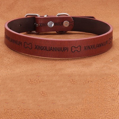 KFX-4993341 Multicolor Adjustable PU Leather Dog Collar for Medium and Large Dogs