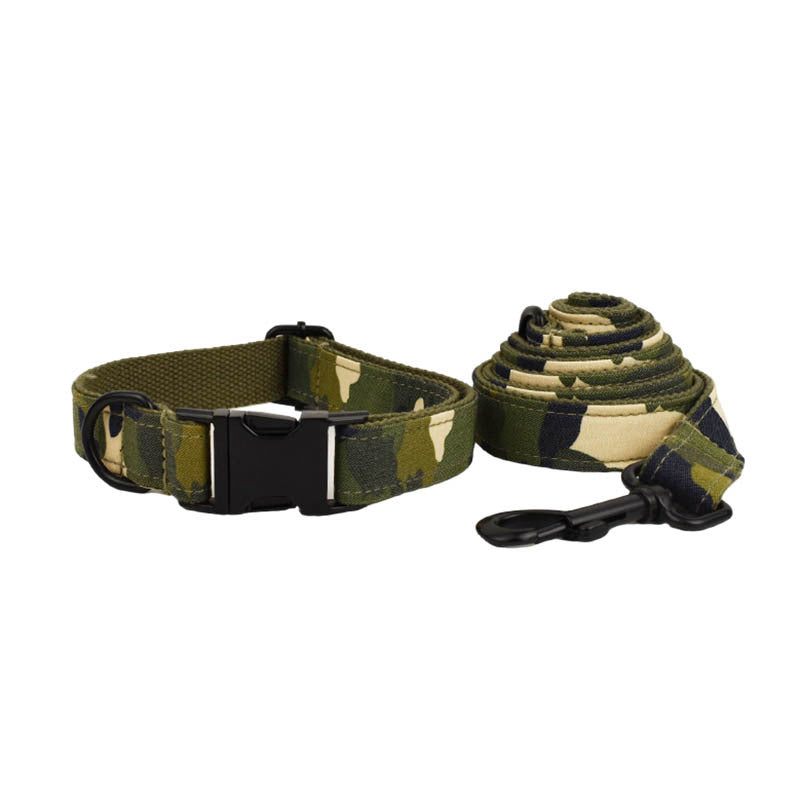 KFX-4997053 Camouflage Dog Collar and Leash Set with Bow and Vest 4-Piece Collection