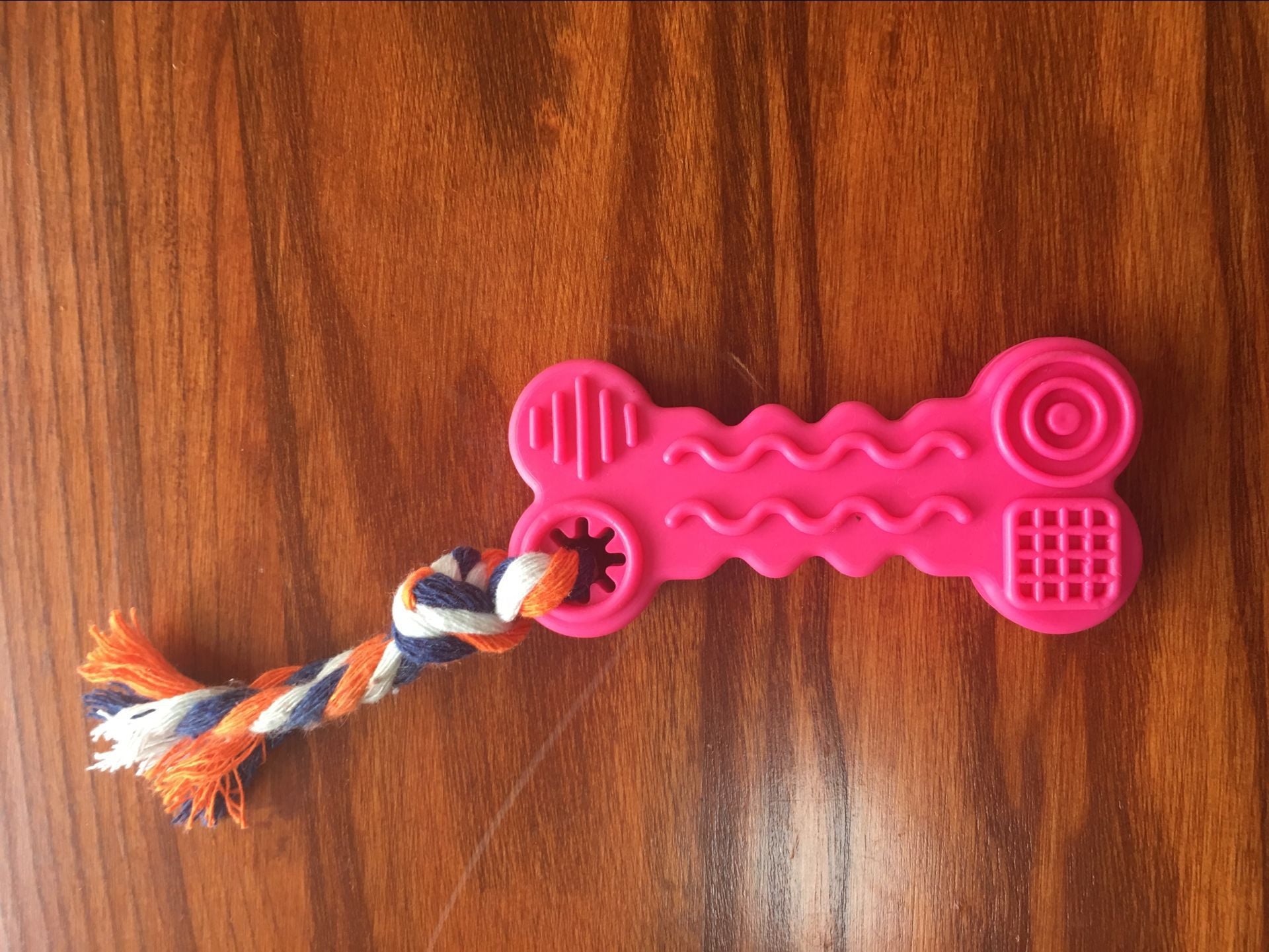 KFX-4998077 Durable TPR Wave Biscuit Dog Toy - Safe, Non-Toxic, Ideal for Small Dogs
