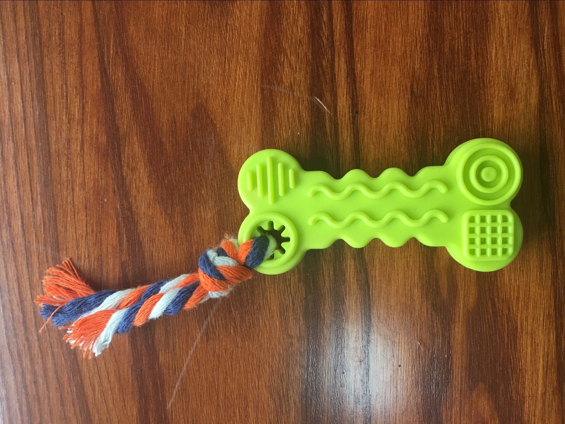 KFX-4998077 Durable TPR Wave Biscuit Dog Toy - Safe, Non-Toxic, Ideal for Small Dogs
