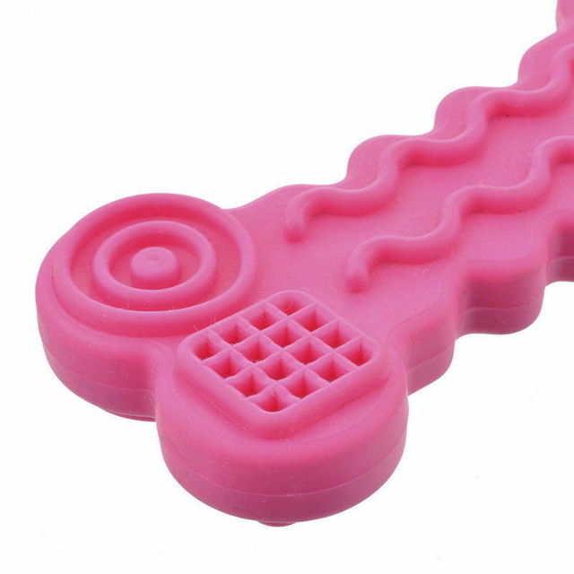 KFX-4998077 Durable TPR Wave Biscuit Dog Toy - Safe, Non-Toxic, Ideal for Small Dogs