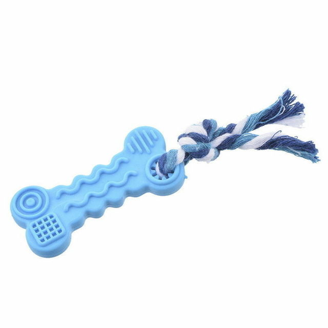 KFX-4998077 Durable TPR Wave Biscuit Dog Toy - Safe, Non-Toxic, Ideal for Small Dogs