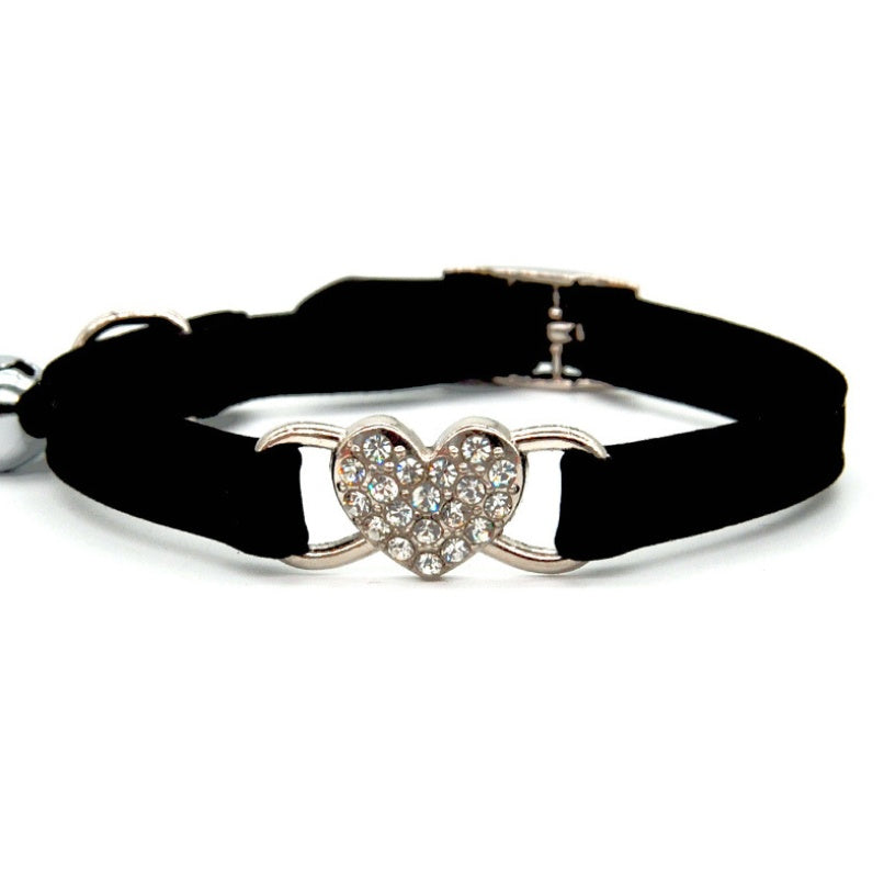 KFX-4999229 Sky Blue, Pink, Red, or Black Cat Collar for Neck Sizes 21-26cm, 1cm Width, Adjustable Fit