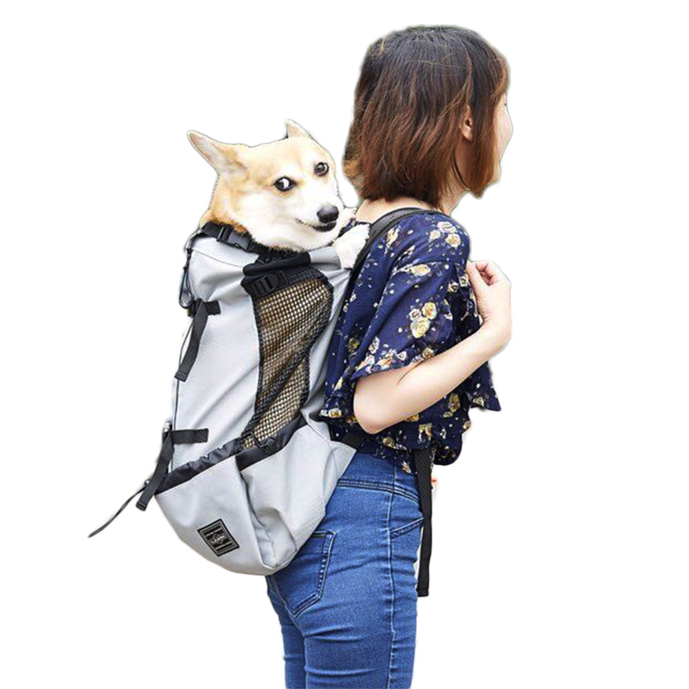 KFX-4999485 Adjustable Pet Backpack for Outdoor Adventures with Water Bottle Holder, Sizes S-XL