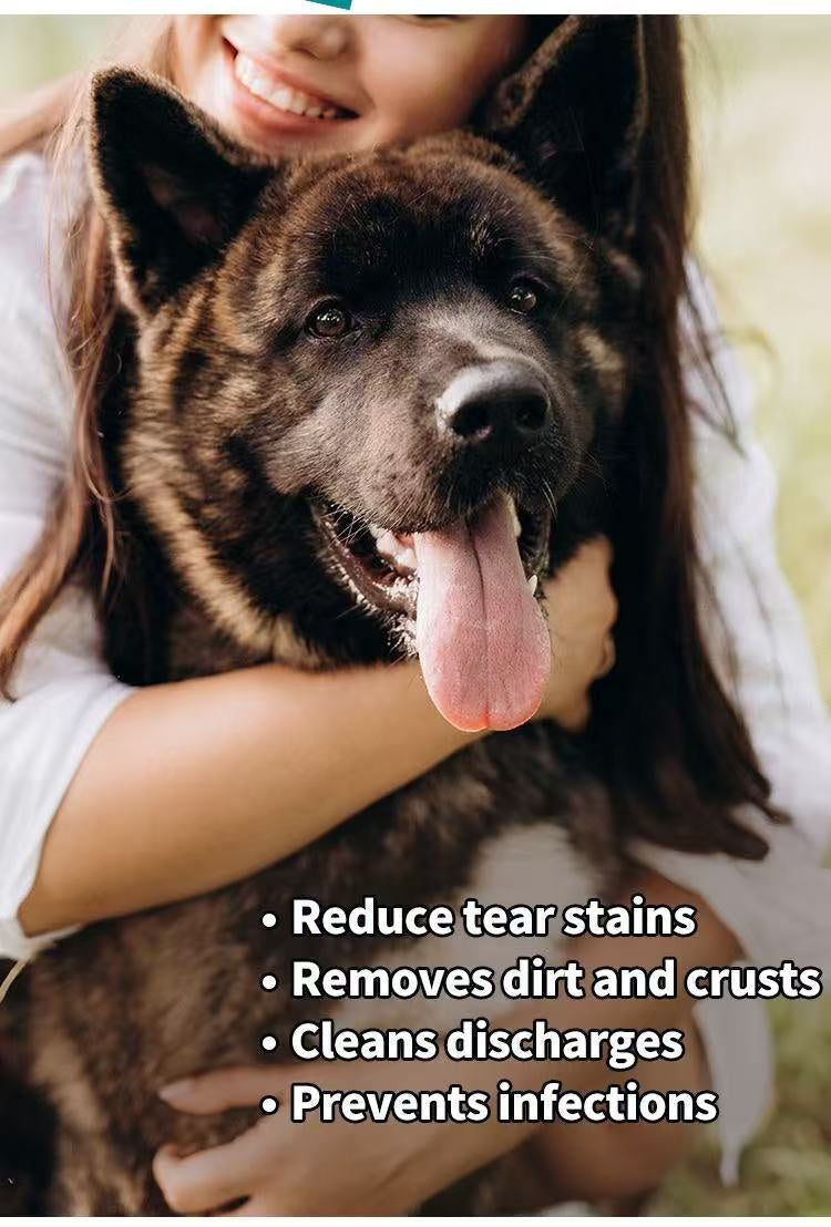 KFX-5002685 Tear Mark Removal Wipes for Cats and Dogs – 25 Count Eye Cleaning Towels