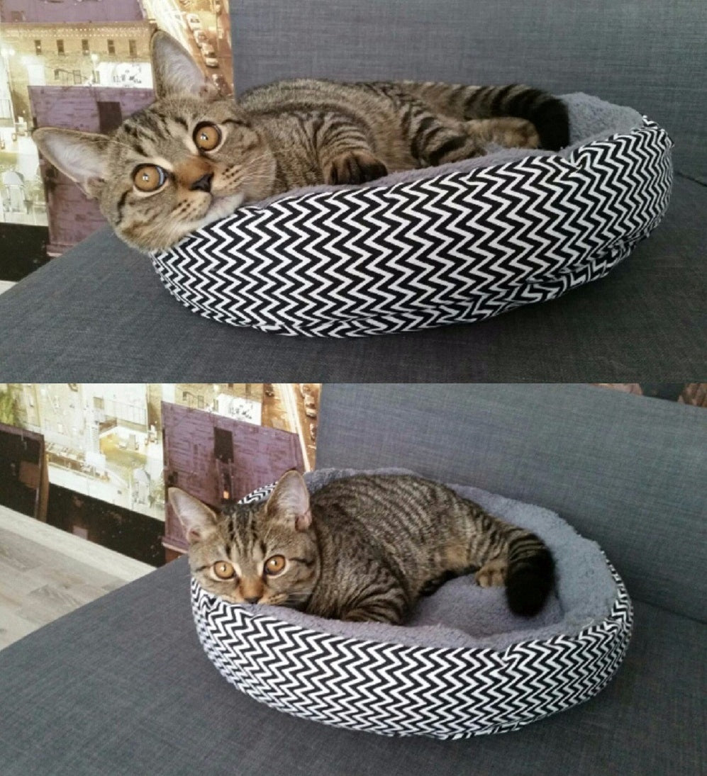 KFX-5003069 Cozy Cloth Pet Round Kennel for Deep Sleep and Comfort