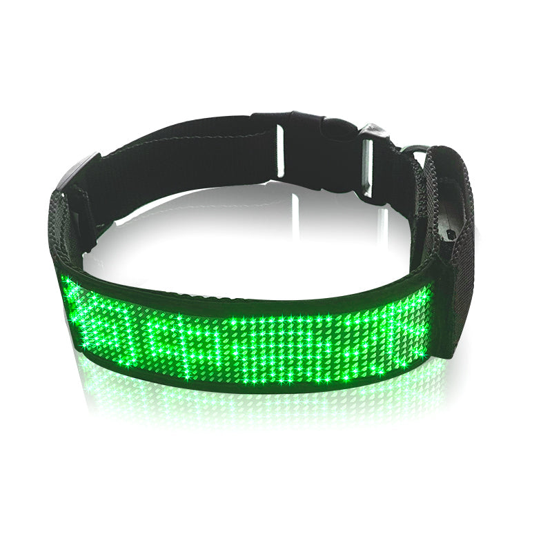 KFX-5004989 LED Luminous Pet Collar with Mobile App Control and Multiple Display Modes