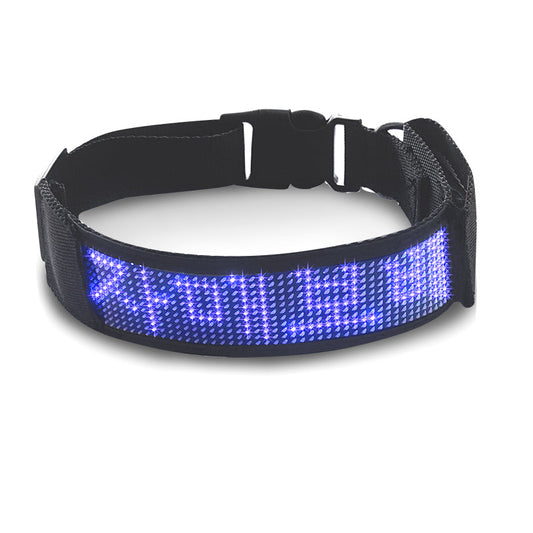 KFX-5004989 LED Luminous Pet Collar with Mobile App Control and Multiple Display Modes