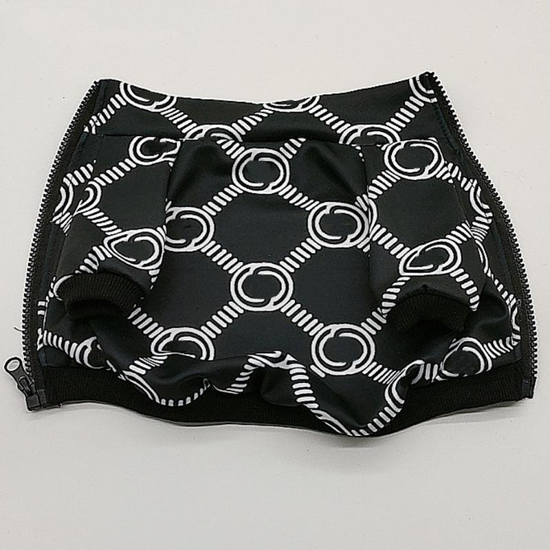 KFX-5005373 Old Flower Print Casual Dog Coat in Black - Multiple Sizes Available