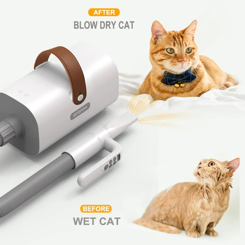 KFX-500627 Portable Pet Grooming Vacuum Cleaner and Low Noise Hair Dryer for Dogs and Cats