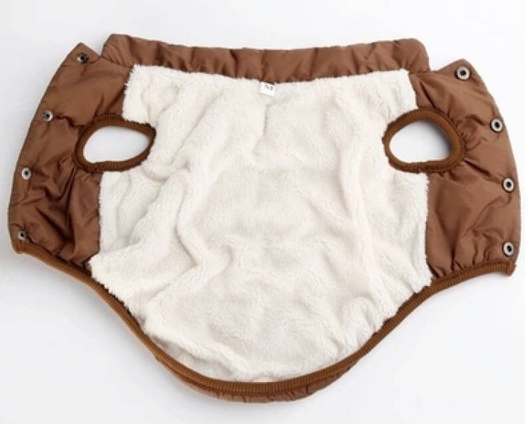KFX-5007165 Cotton Winter Vest for Small and Medium Dogs - Available in Red, Navy Blue, and Brown