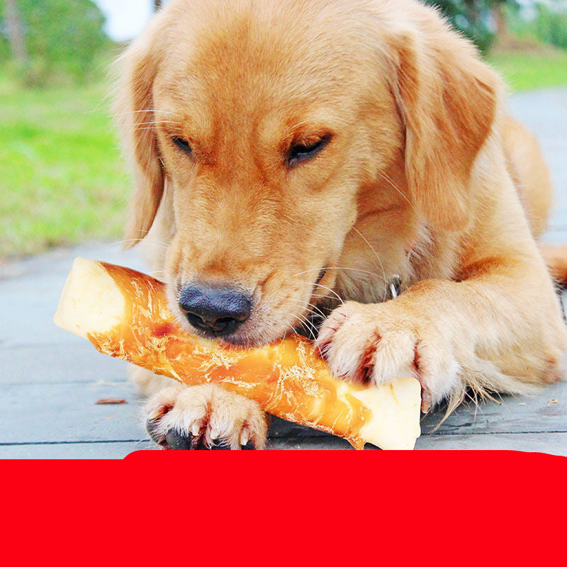 KFX-5008829 Chicken-Wrapped Cowhide Rolls for Dogs - Nutritious Chew Treats, Small & Large Sizes Available