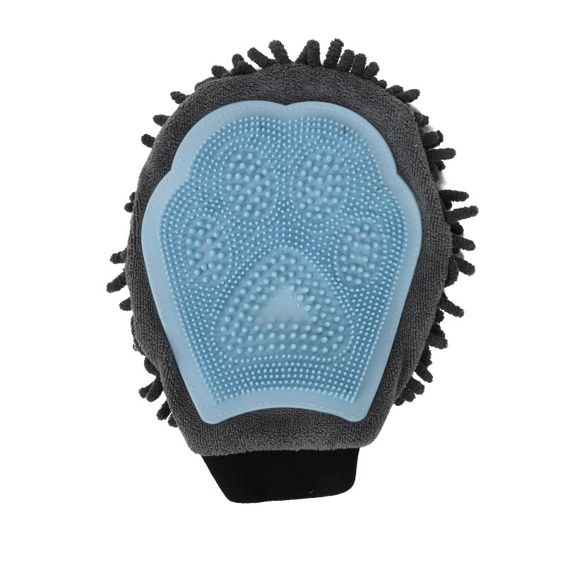 KFX-5010621 Dual-Sided Pet Bath Cleaning and Massage Brush for Dogs - Soft Chenille & TPR Material