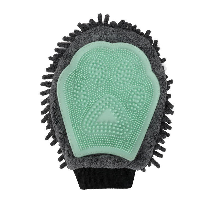 KFX-5010621 Dual-Sided Pet Bath Cleaning and Massage Brush for Dogs - Soft Chenille & TPR Material