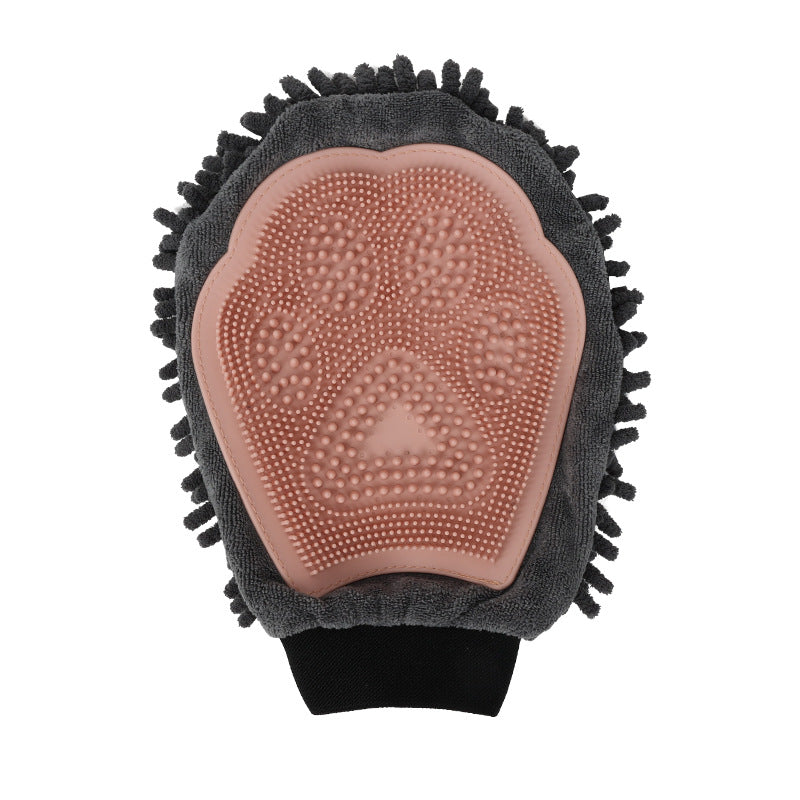 KFX-5010621 Dual-Sided Pet Bath Cleaning and Massage Brush for Dogs - Soft Chenille & TPR Material