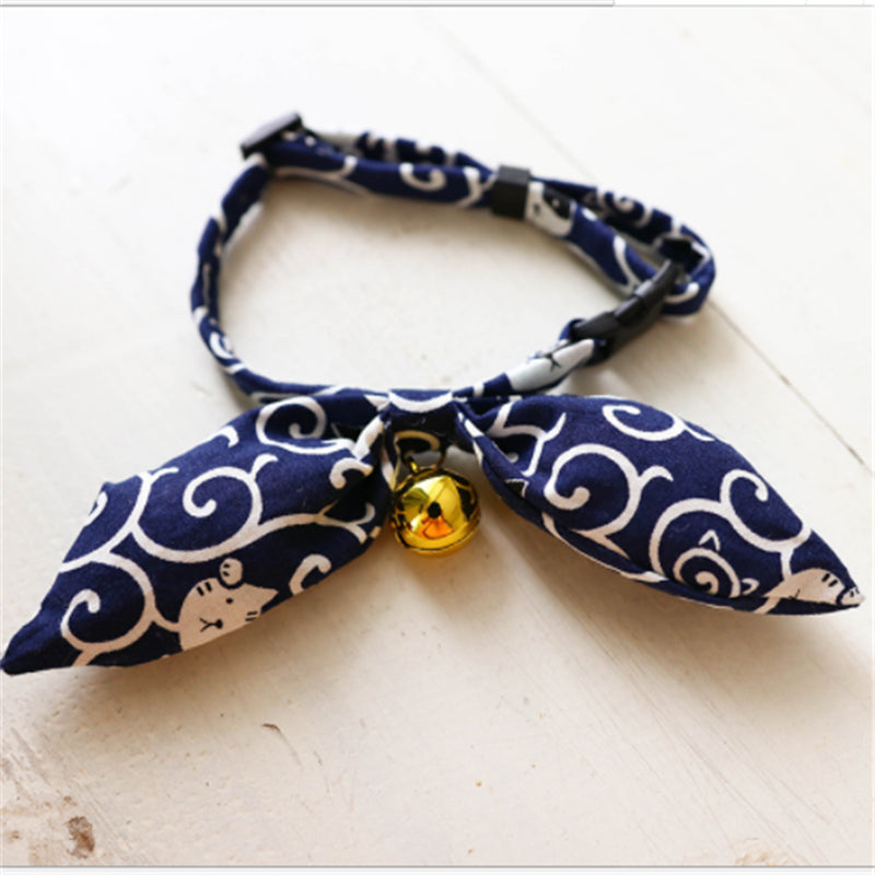 KFX-5010749 Charming Adjustable Bow Tie Collar with Bell for Cats, Puppies, and Rabbits