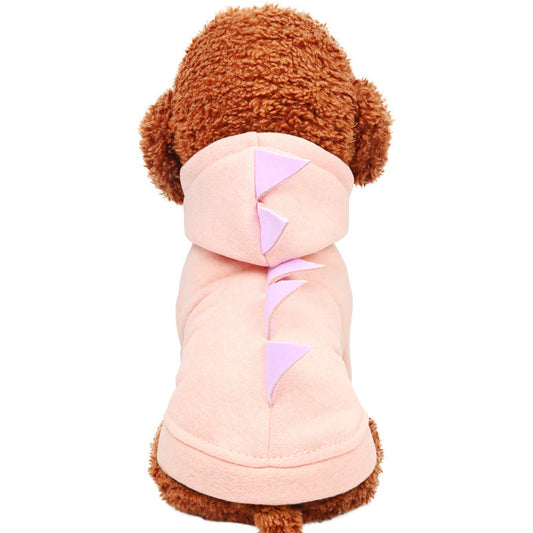 KFX-5011133 Dinosaur Hooded Cotton Sweater for Pets - Casual Style with Size Options