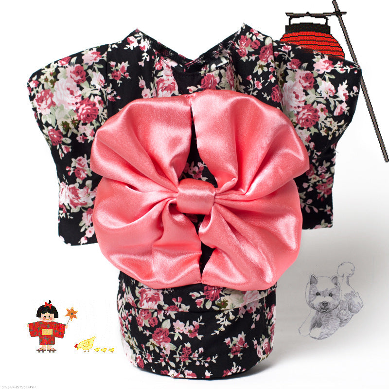KFX-5012925 Stylish Pet Kimono for Dogs - Spring and Summer Apparel in Multiple Sizes