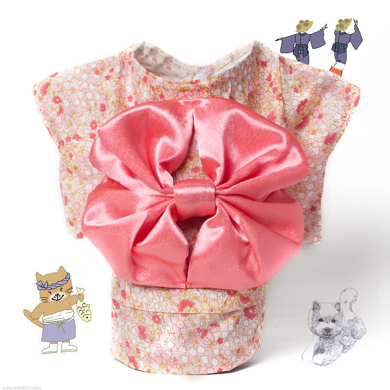 KFX-5012925 Stylish Pet Kimono for Dogs - Spring and Summer Apparel in Multiple Sizes