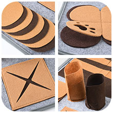 KFX-5013565 Interactive Pet Sniffing Pad for Dogs - Felt Material Biting Toy, 32.77 x 22.61 cm