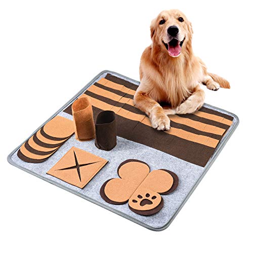 KFX-5013565 Interactive Pet Sniffing Pad for Dogs - Felt Material Biting Toy, 32.77 x 22.61 cm