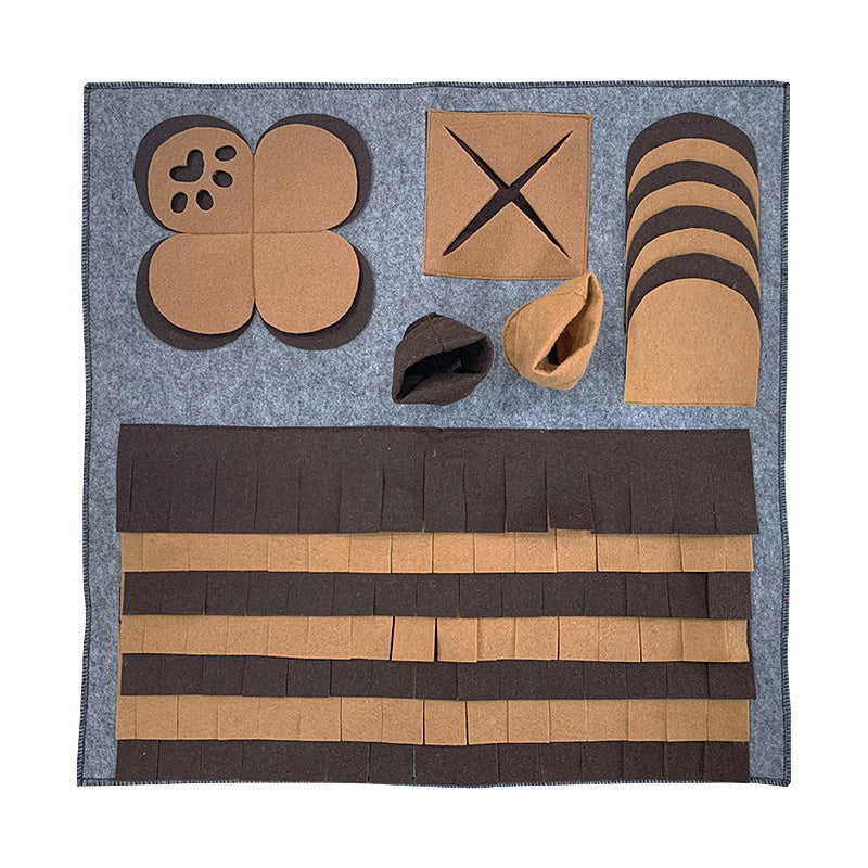 KFX-5013565 Interactive Pet Sniffing Pad for Dogs - Felt Material Biting Toy, 32.77 x 22.61 cm