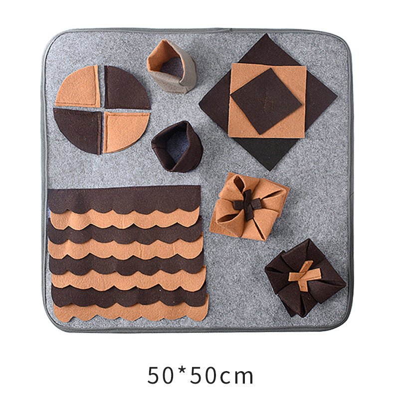 KFX-5013565 Interactive Pet Sniffing Pad for Dogs - Felt Material Biting Toy, 32.77 x 22.61 cm
