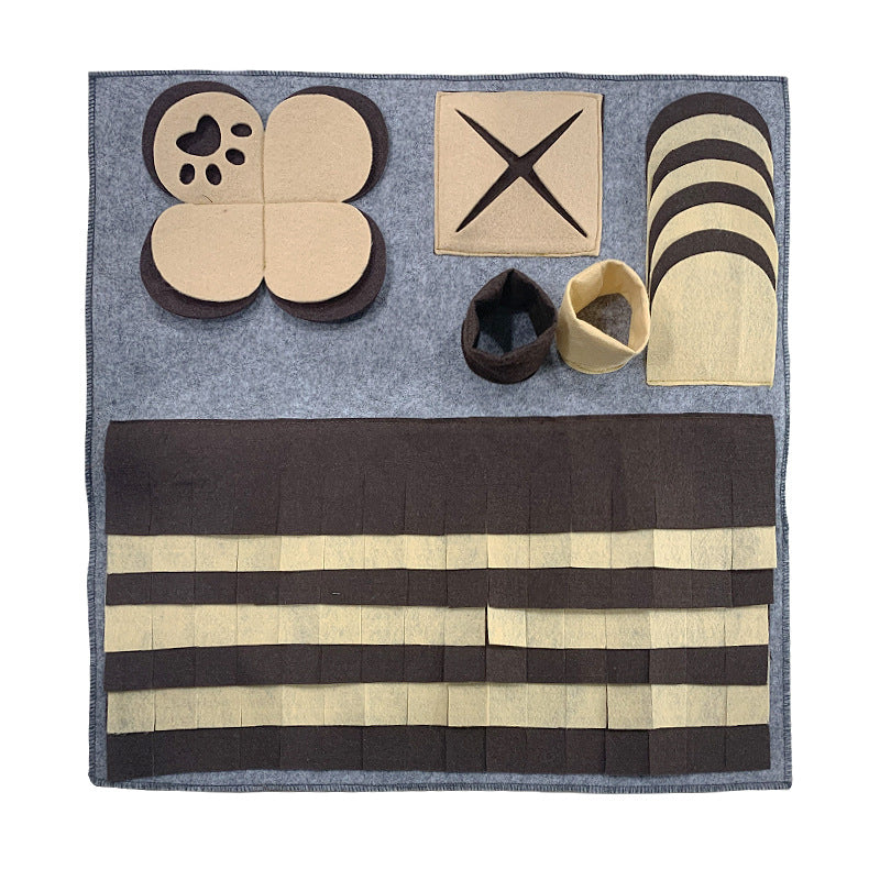 KFX-5013565 Interactive Pet Sniffing Pad for Dogs - Felt Material Biting Toy, 32.77 x 22.61 cm
