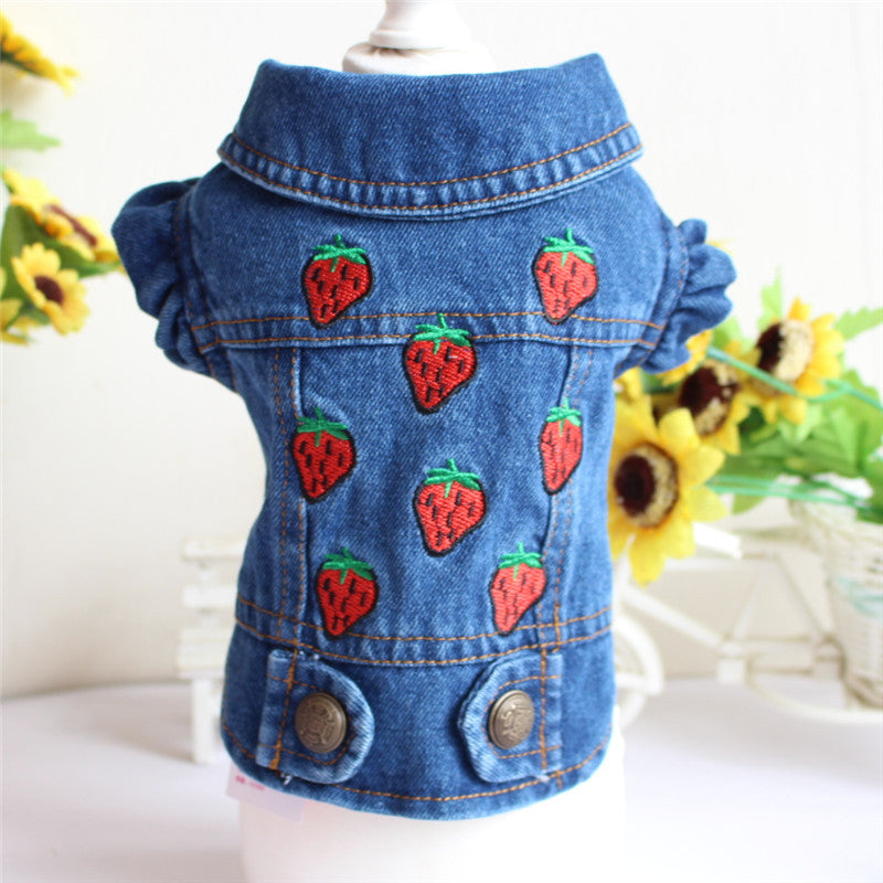 KFX-5014333 Stylish Denim Vest for Small Dogs and Cats - Multicolor Options, Lightweight and Comfortable