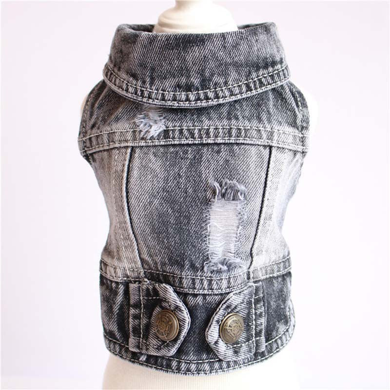 KFX-5014333 Stylish Denim Vest for Small Dogs and Cats - Multicolor Options, Lightweight and Comfortable