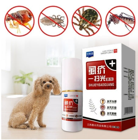KFX-5016381 Flea and Lice Spray for Dogs and Cats - 30ml Effective Insect Treatment