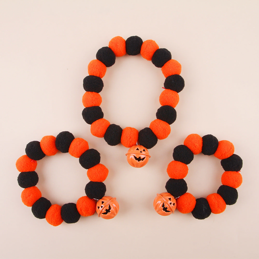 KFX-5016509 Halloween Pet Collar with Pumpkin Design - Adjustable Sizes S, M, L
