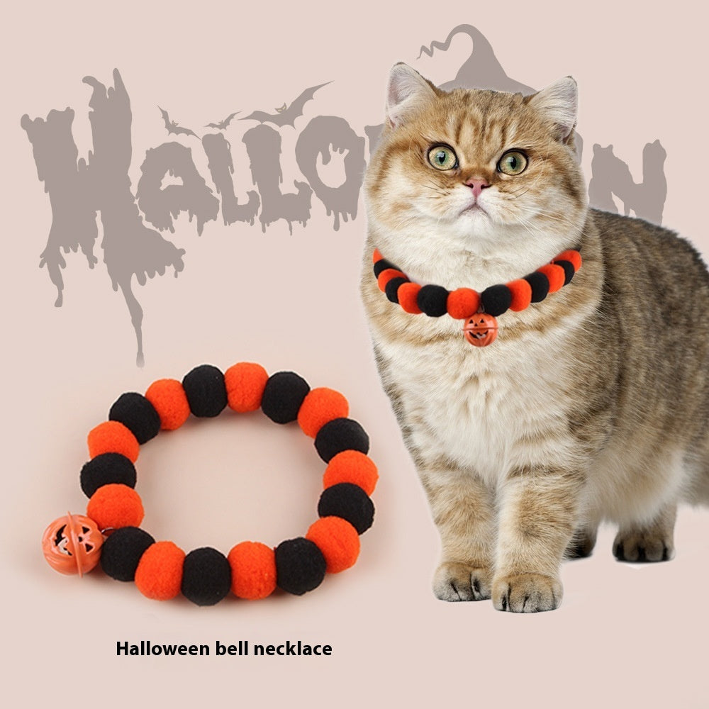 KFX-5016509 Halloween Pet Collar with Pumpkin Design - Adjustable Sizes S, M, L