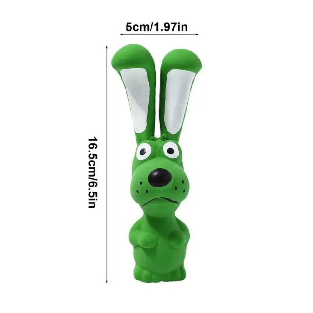 KFX-5017149 Interactive Squeaky Hippo Latex Chew Toy for Dogs and Pets, Soft Crinkle Design