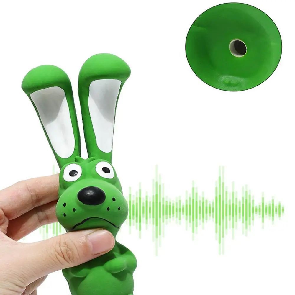 KFX-5017149 Interactive Squeaky Hippo Latex Chew Toy for Dogs and Pets, Soft Crinkle Design
