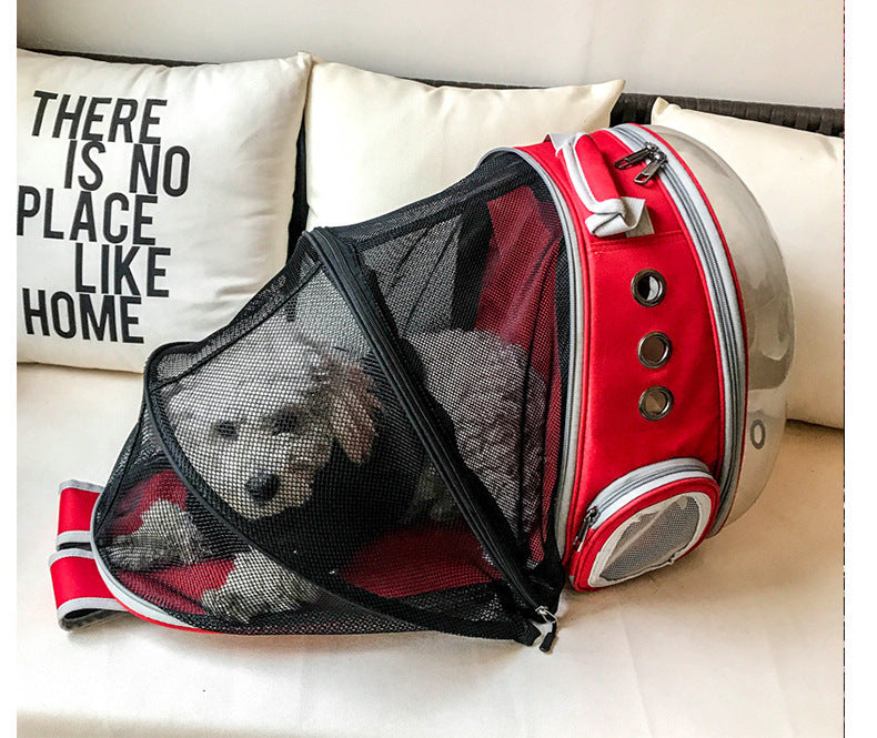 KFX-5018173 360 Degree Sightseeing Portable Pet Backpack Carrier with Bubble Design, Breathable and Lightweight Rucksack for Small Pets