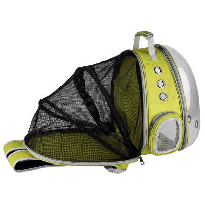 KFX-5018173 360 Degree Sightseeing Portable Pet Backpack Carrier with Bubble Design, Breathable and Lightweight Rucksack for Small Pets