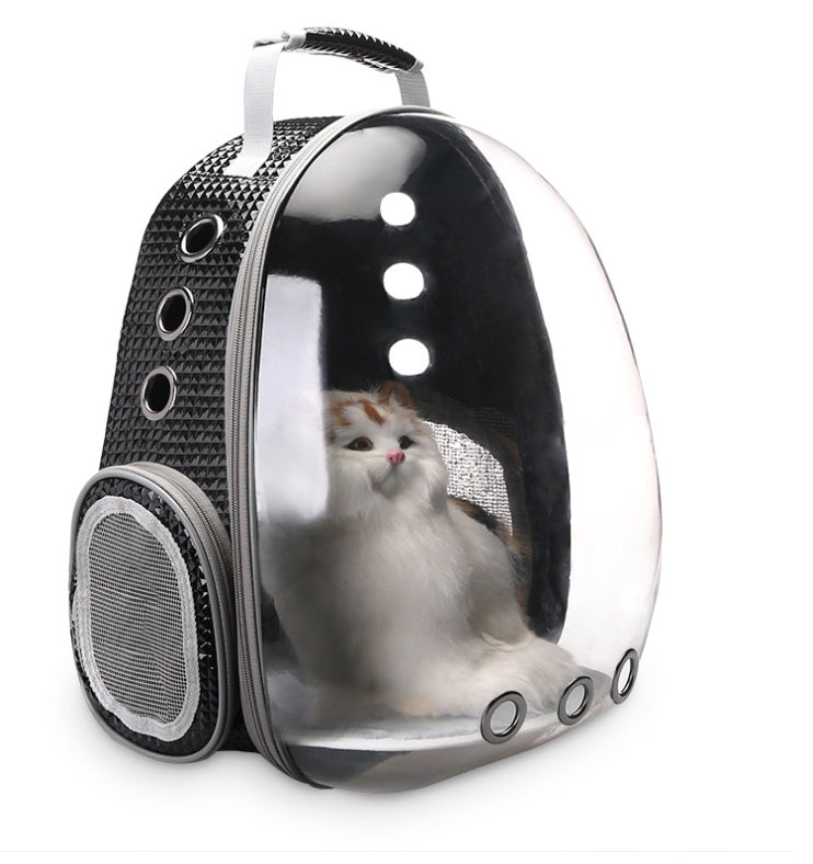 KFX-5018173 360 Degree Sightseeing Portable Pet Backpack Carrier with Bubble Design, Breathable and Lightweight Rucksack for Small Pets