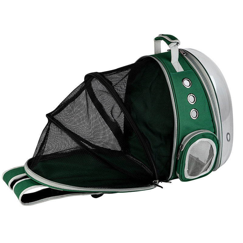 KFX-5018173 360 Degree Sightseeing Portable Pet Backpack Carrier with Bubble Design, Breathable and Lightweight Rucksack for Small Pets