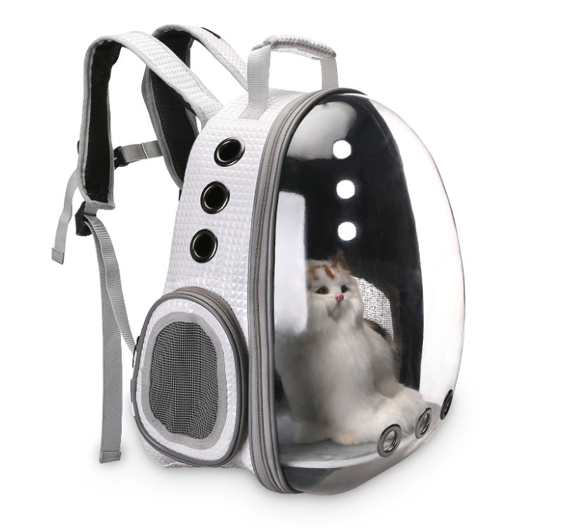 KFX-5018173 360 Degree Sightseeing Portable Pet Backpack Carrier with Bubble Design, Breathable and Lightweight Rucksack for Small Pets