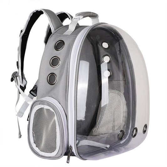 KFX-5018173 360 Degree Sightseeing Portable Pet Backpack Carrier with Bubble Design, Breathable and Lightweight Rucksack for Small Pets